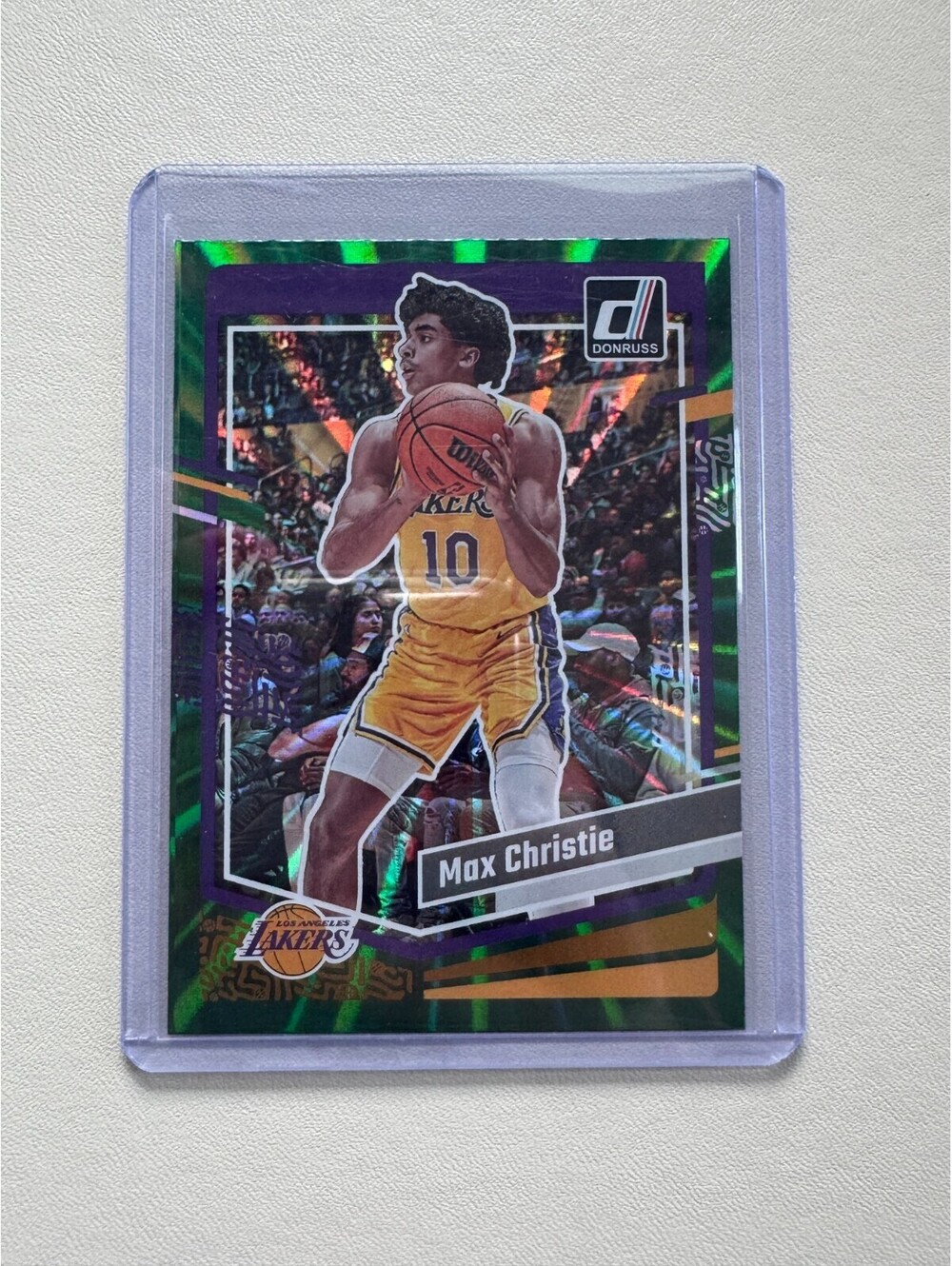 2023-24 Donruss NBA Holo Laser Green Max Christie LA Los Angeles Lakers #117 NM+
